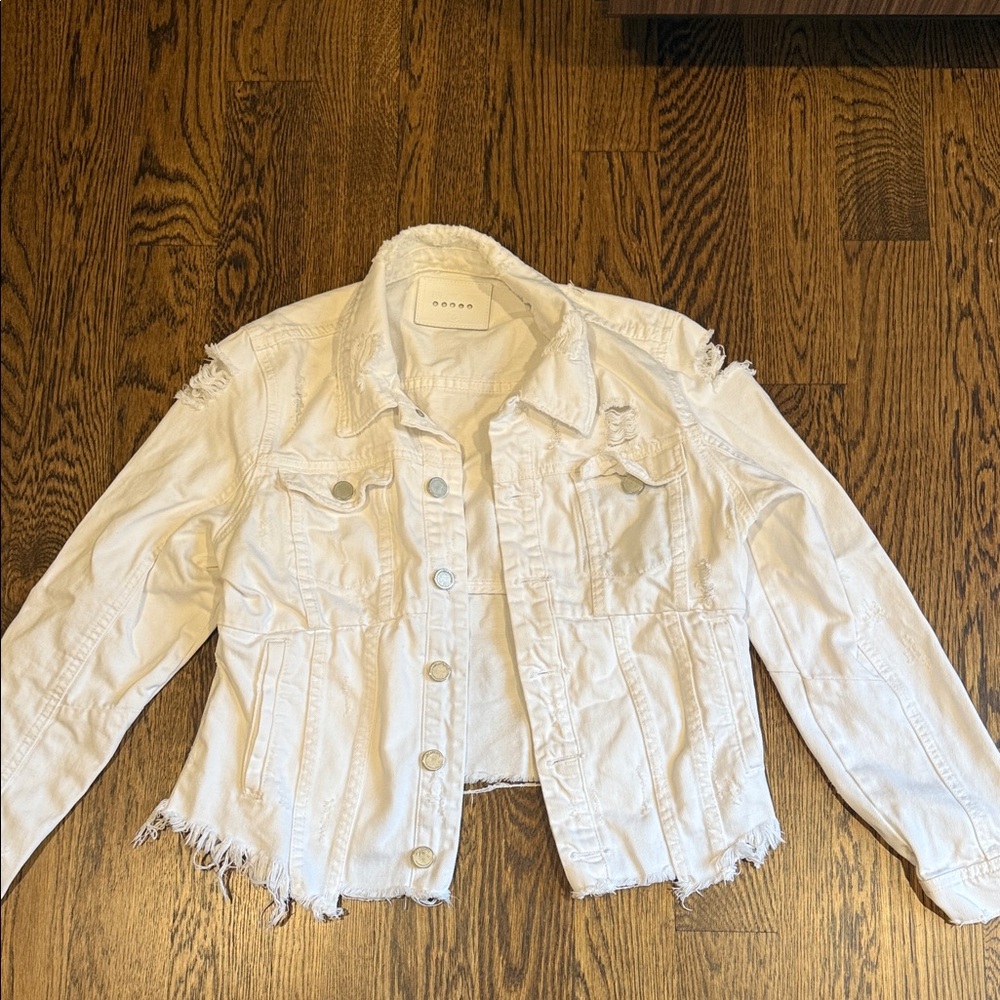 Blank NYC Off-White Denim Jacket